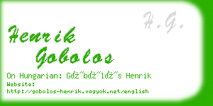 henrik gobolos business card